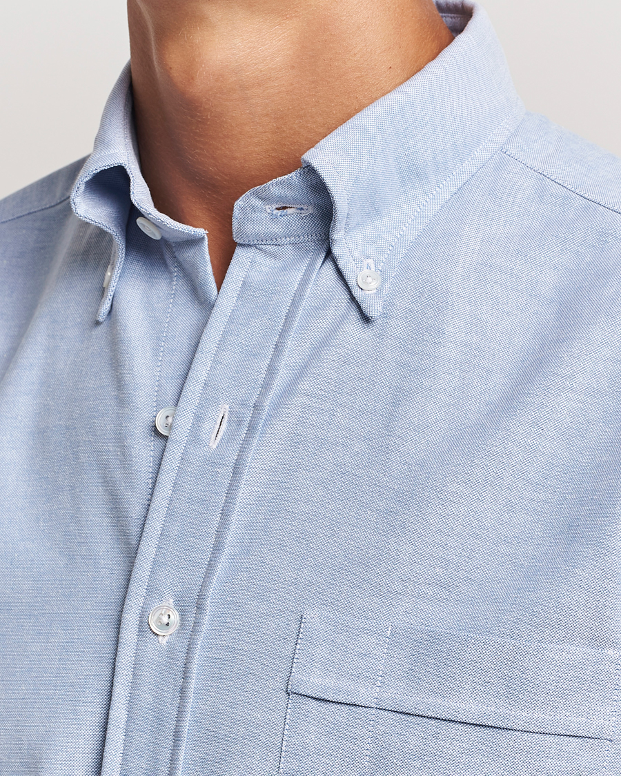 Herr | Skjortor | Drake's | Button Down Oxford Shirt Blue