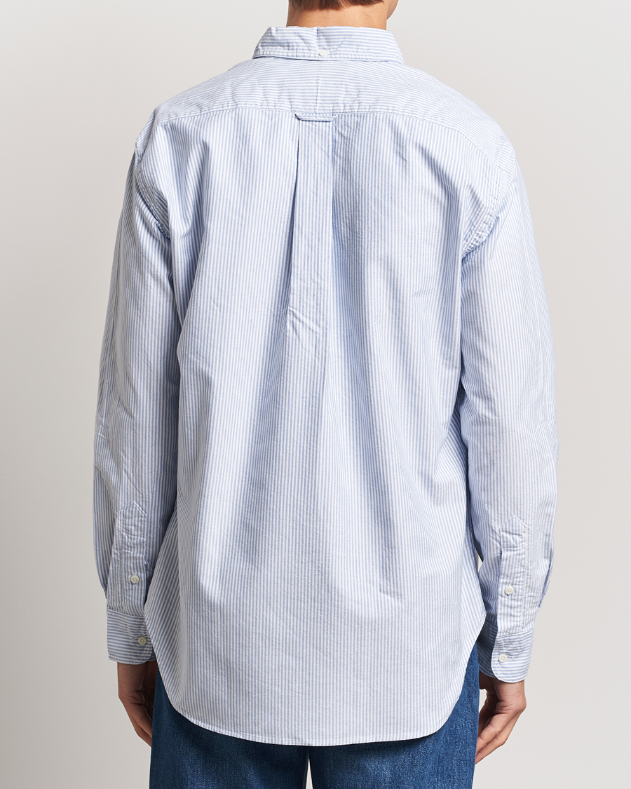 Herr | Skjortor | Gitman Vintage | Button Down Striped Oxford Shirt Light Blue