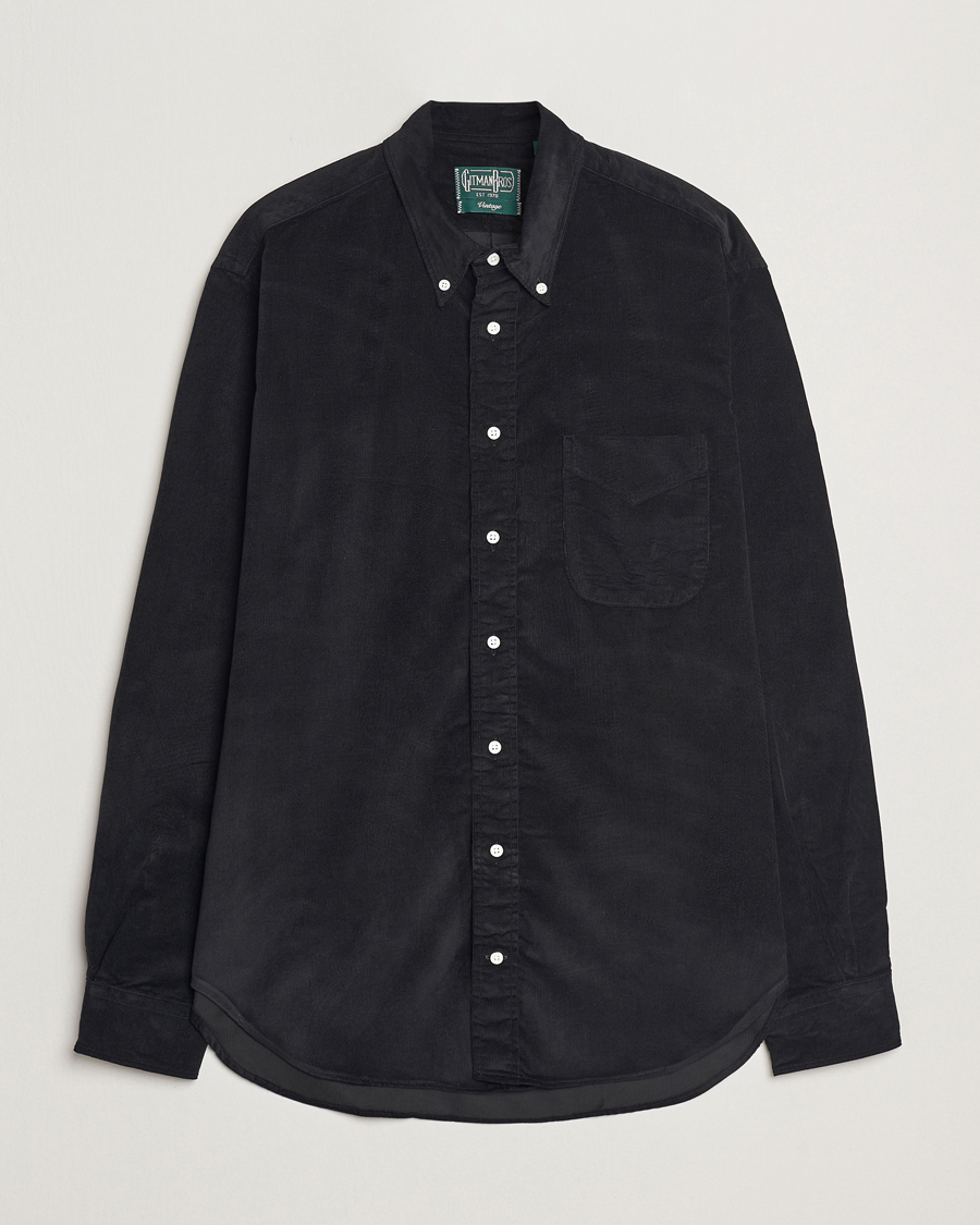 Herr | Skjortor | Gitman Vintage | Button Down Corduroy Shirt Black