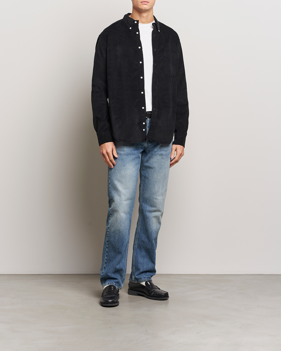 Herr | Skjortor | Gitman Vintage | Button Down Corduroy Shirt Black