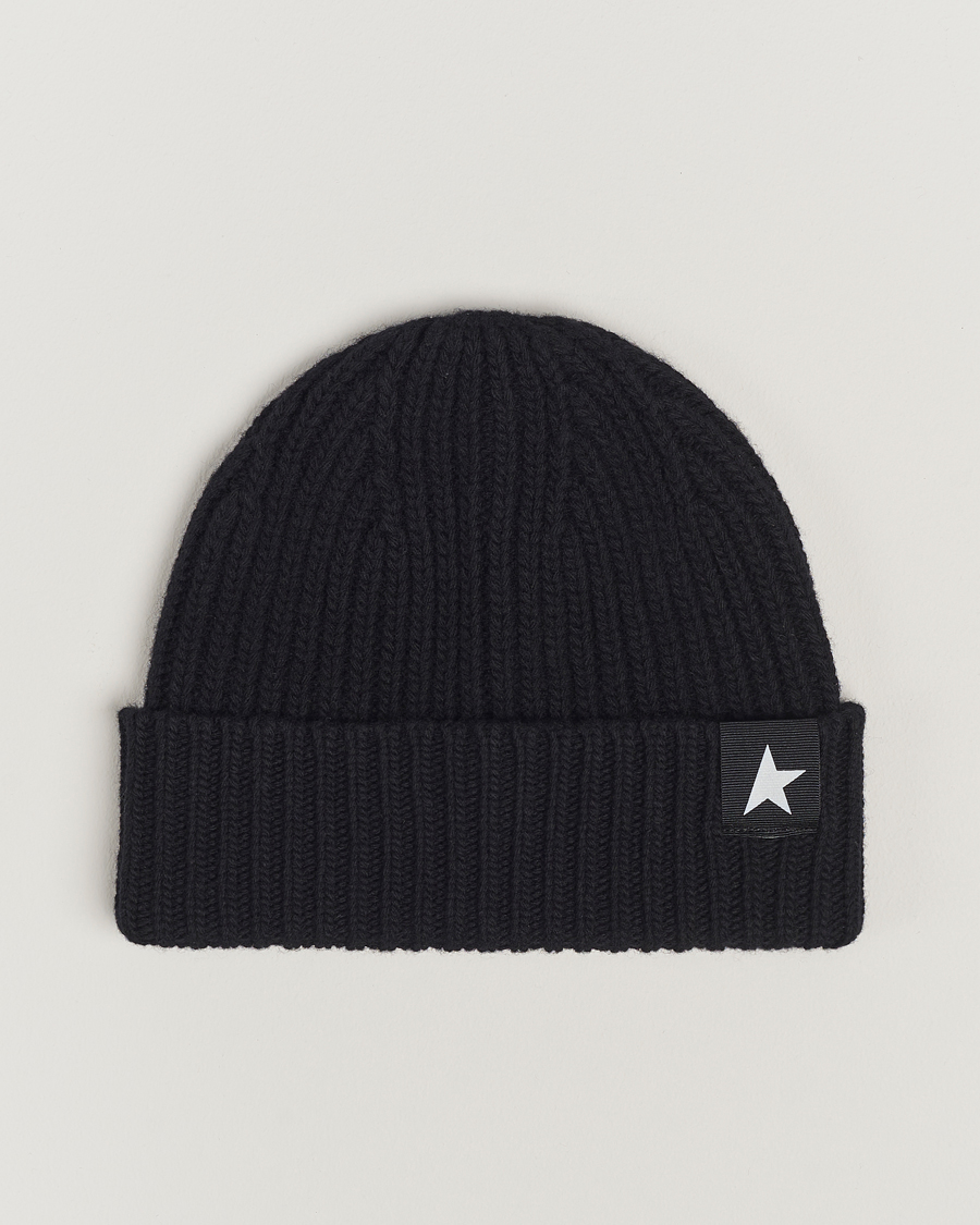 Herr | Golden Goose Rib Wool Beanie Black | Golden Goose | Rib Wool Beanie Black