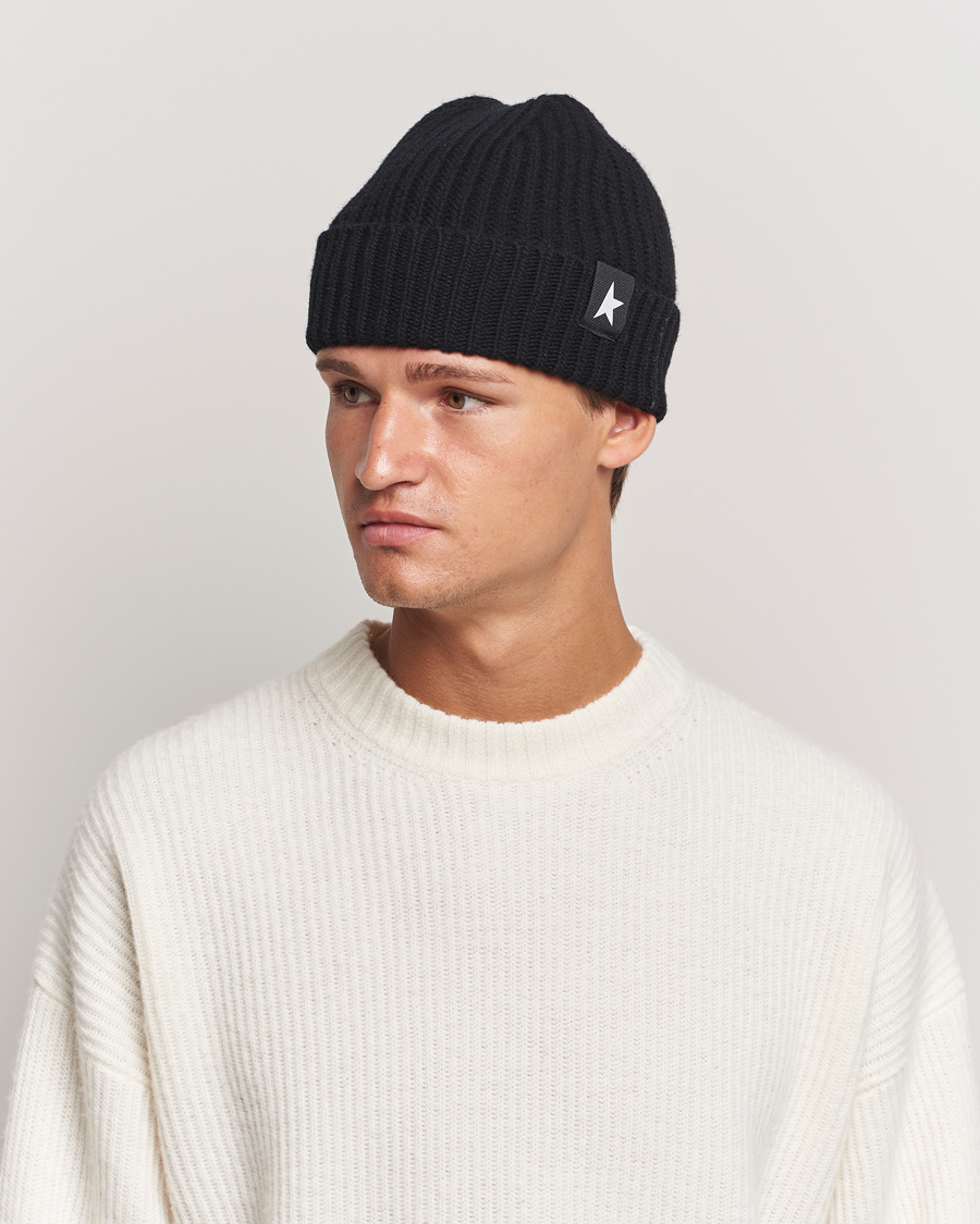 Herr | Golden Goose Rib Wool Beanie Black | Golden Goose | Rib Wool Beanie Black
