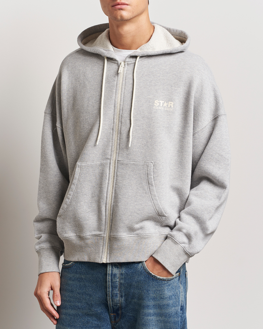 Herr | Tröjor | Golden Goose | Full Zip Hoodie Light Grey