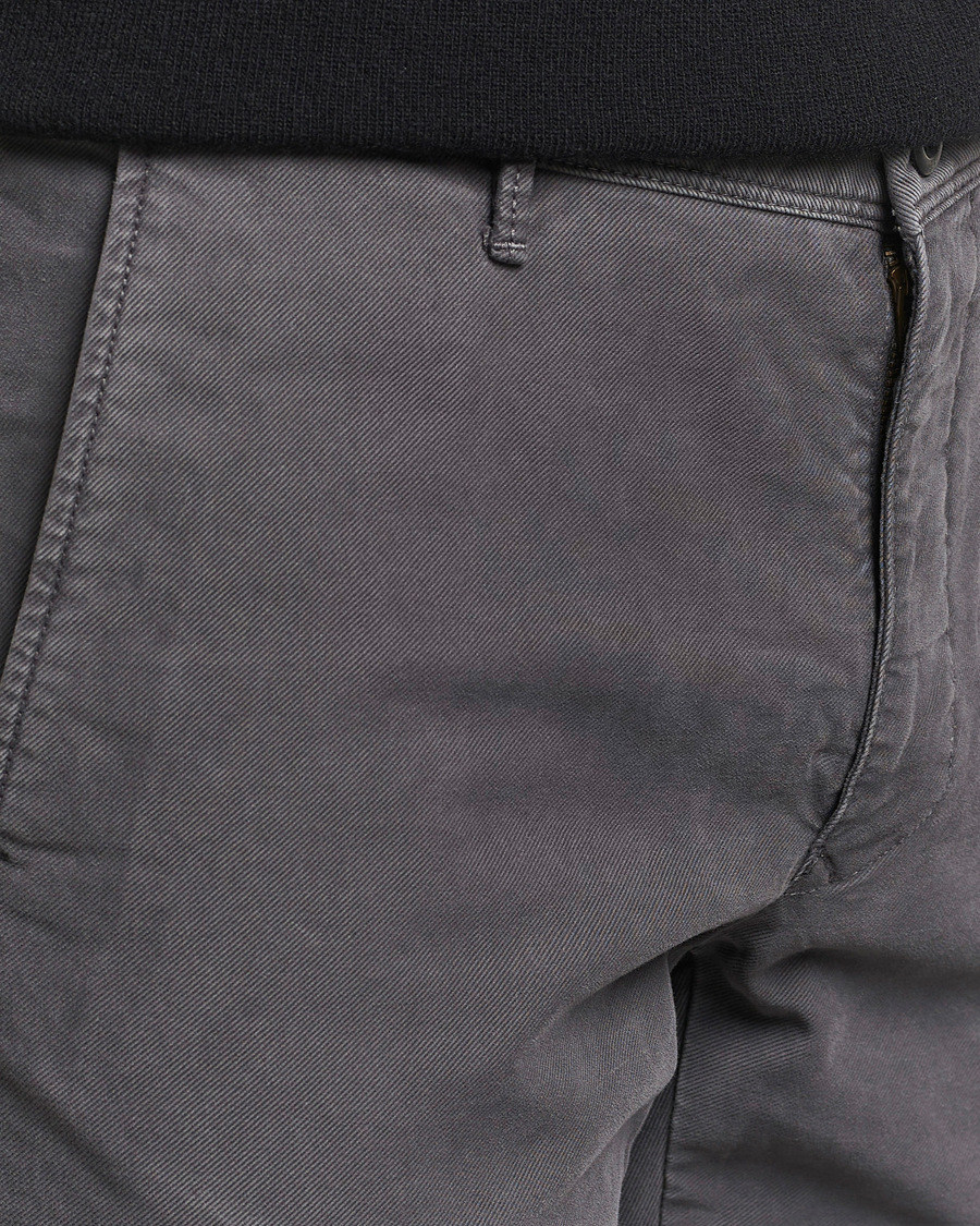 Herr | Byxor | Incotex | Slim Fit Garment Dyed Slacks Dark Grey