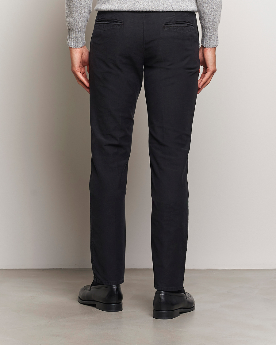 Herr | Byxor | Incotex | Slim Fit Garment Dyed Slacks Black