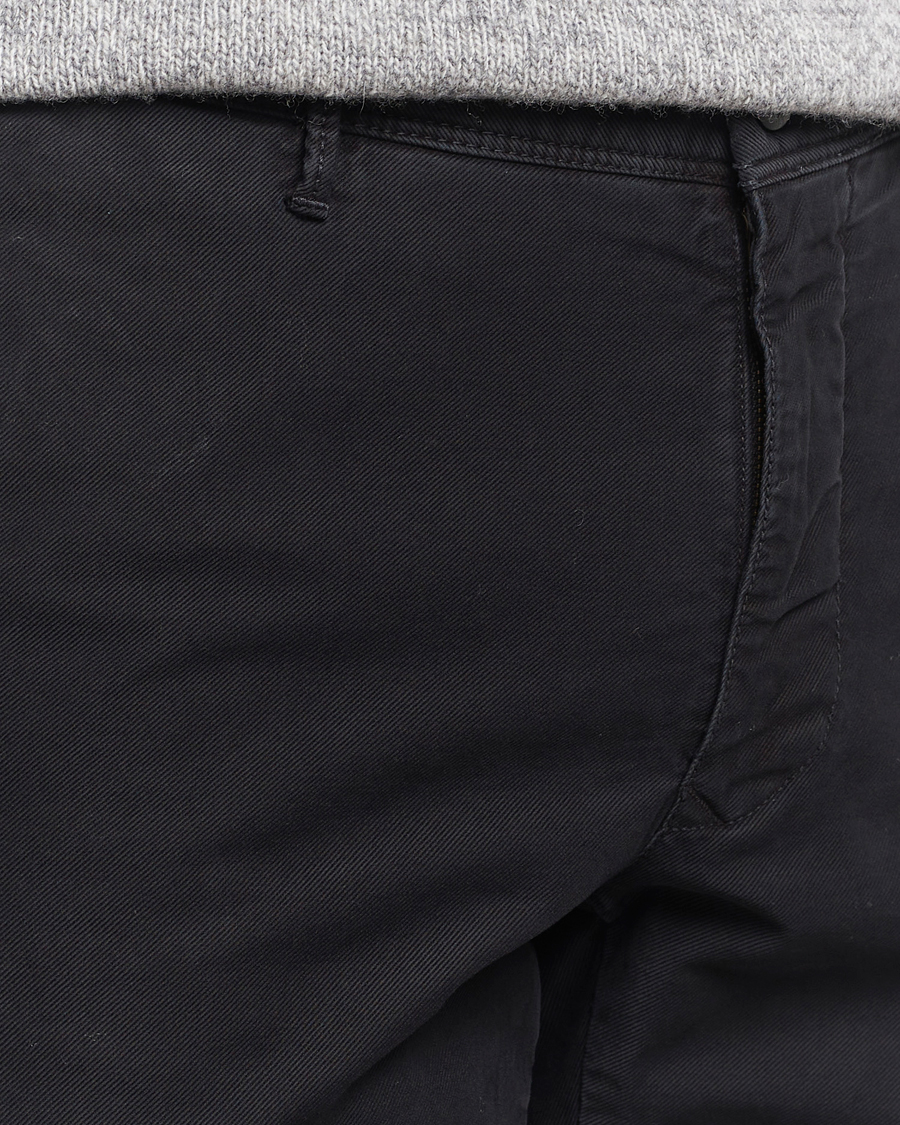 Herr | Byxor | Incotex | Slim Fit Garment Dyed Slacks Black