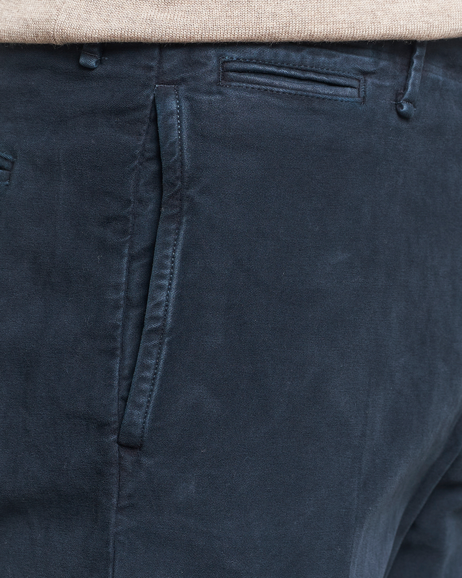 Herr | Byxor | Incotex | Regular Fit Moleskin Slacks Navy