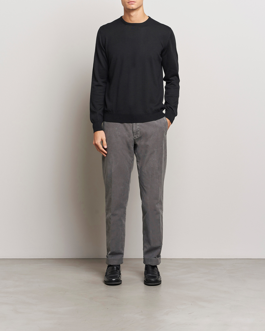 Herr | Byxor | Incotex | Regular Fit Moleskin Slacks Dark Grey