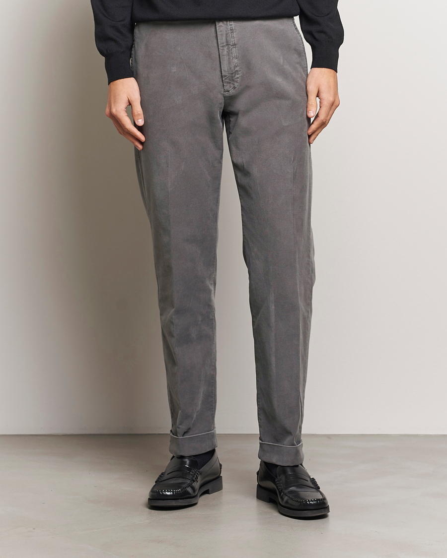 Herr | Byxor | Incotex | Regular Fit Moleskin Slacks Dark Grey