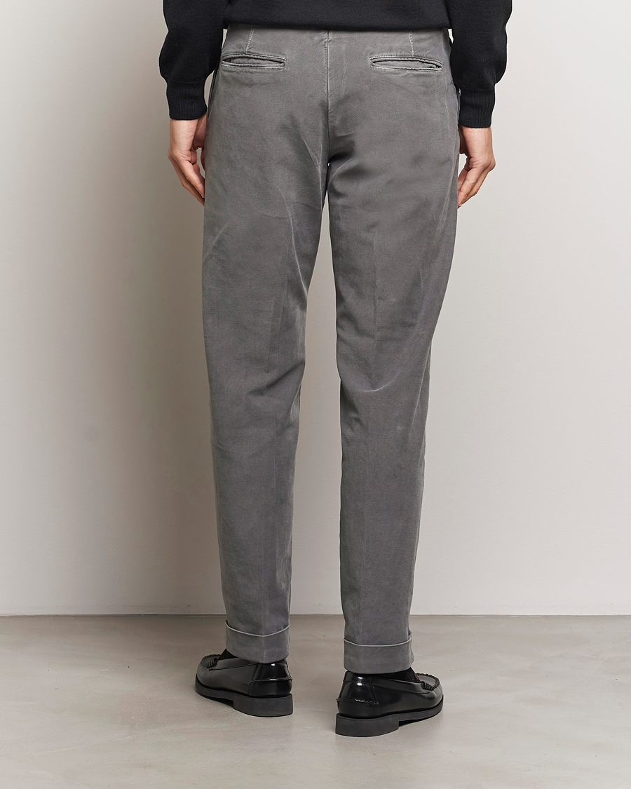 Herr | Byxor | Incotex | Regular Fit Moleskin Slacks Dark Grey
