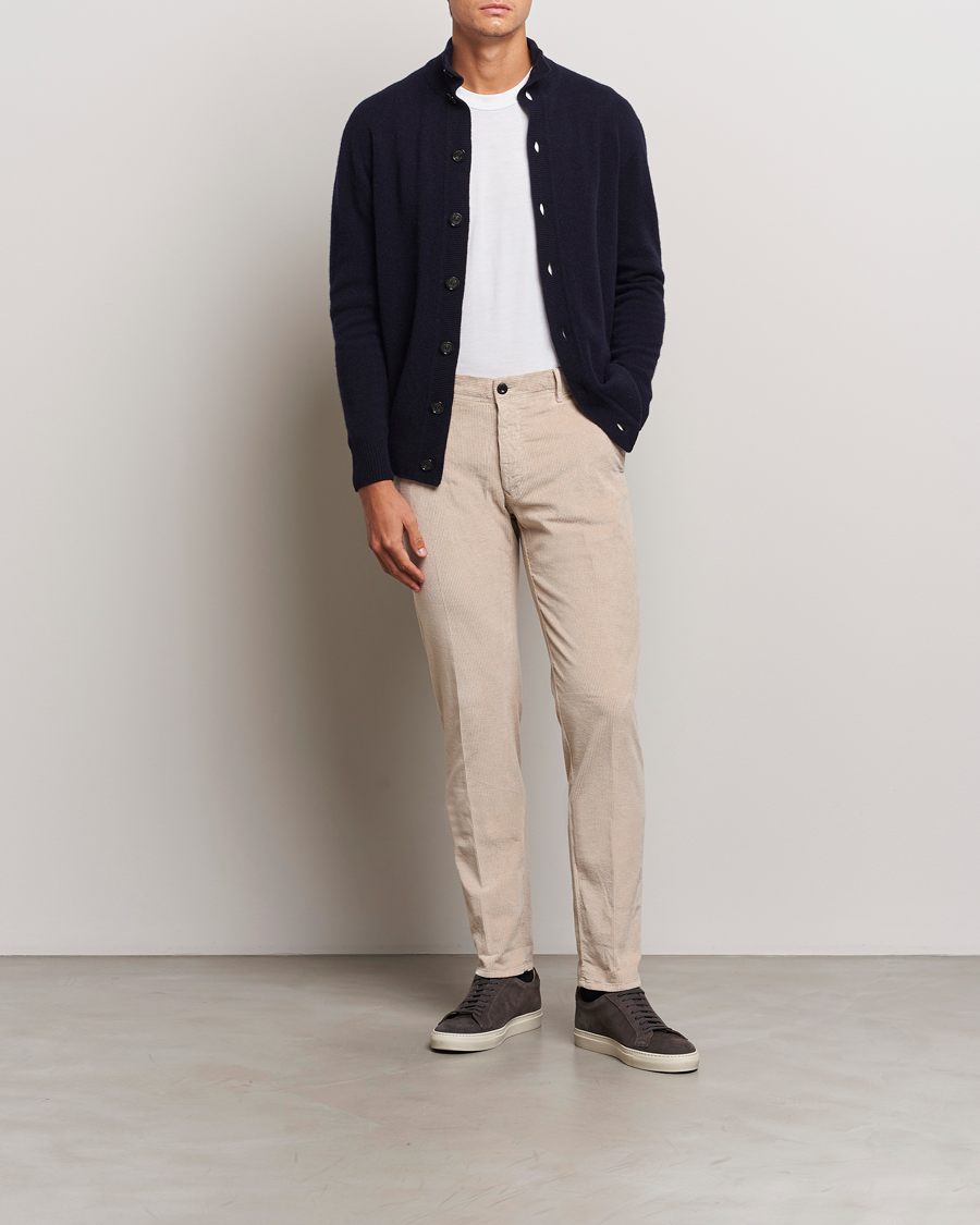Herr | Byxor | Incotex | Slim Fit Leisure Cord Slacks Light Beige