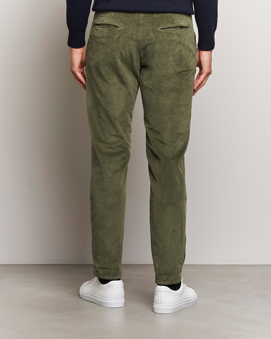 Herr | Byxor | Incotex | Slim Fit Leisure Cord Slacks Dark Green