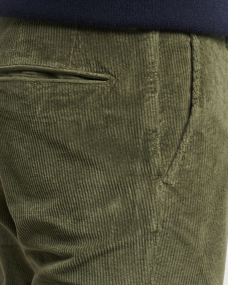 Herr | Byxor | Incotex | Slim Fit Leisure Cord Slacks Dark Green