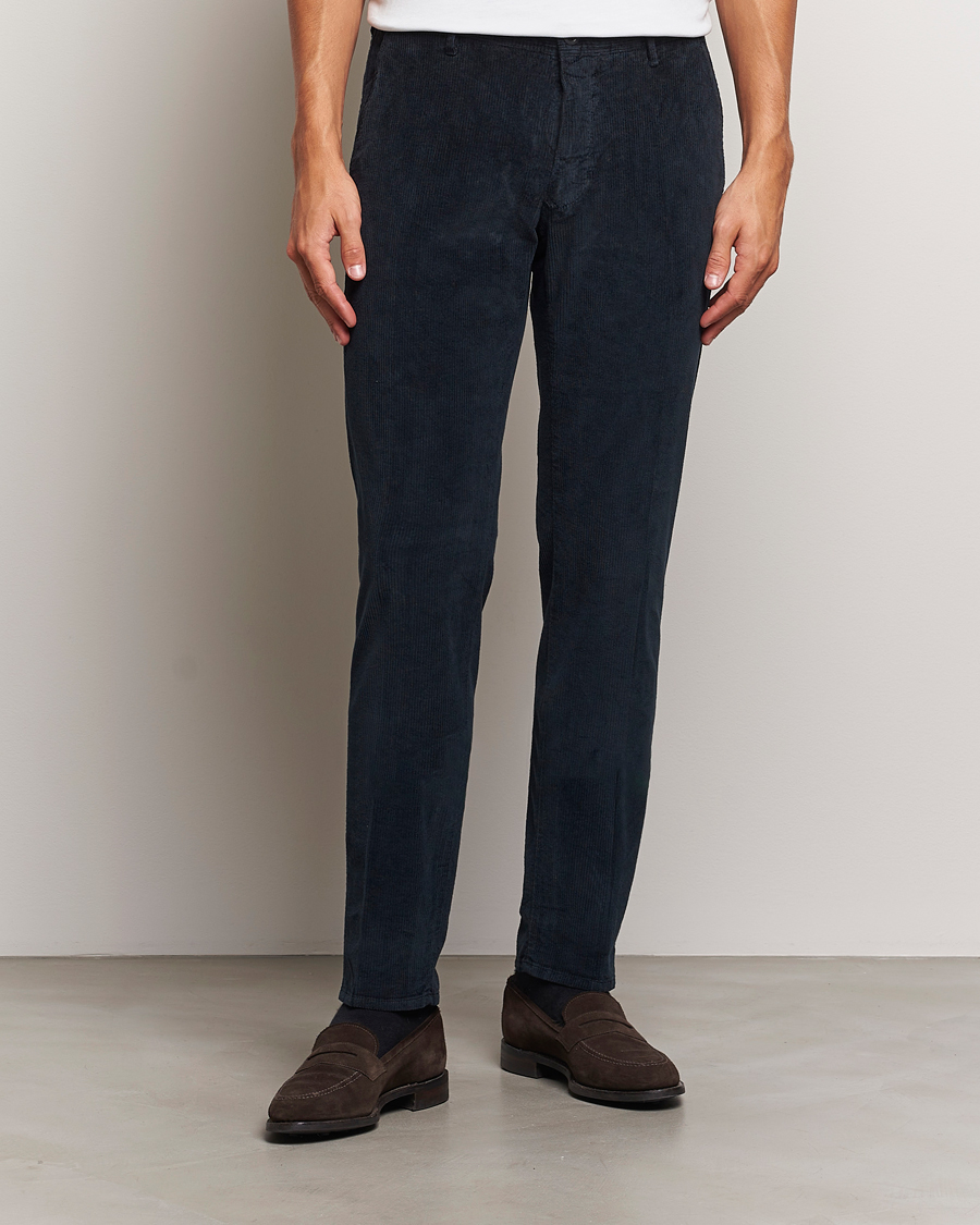 Herr | Byxor | Incotex | Slim Fit Leisure Cord Slacks Navy