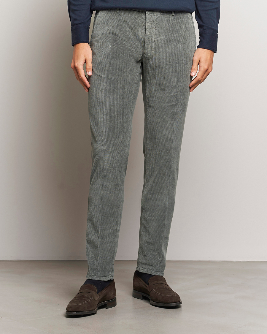 Herr | Byxor | Incotex | Slim Fit Leisure Cord Slacks Grey