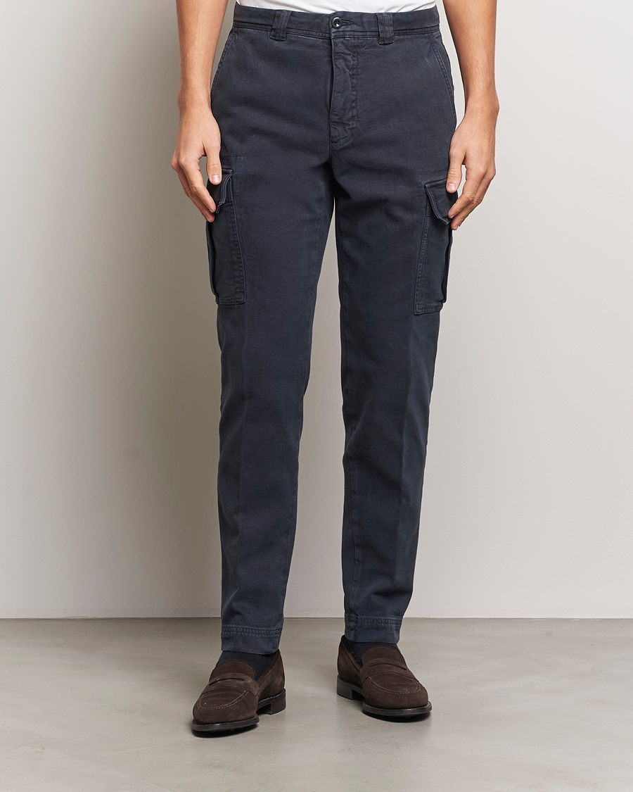 Herr | Byxor | Incotex | Slim Fit Cargo Pants Navy