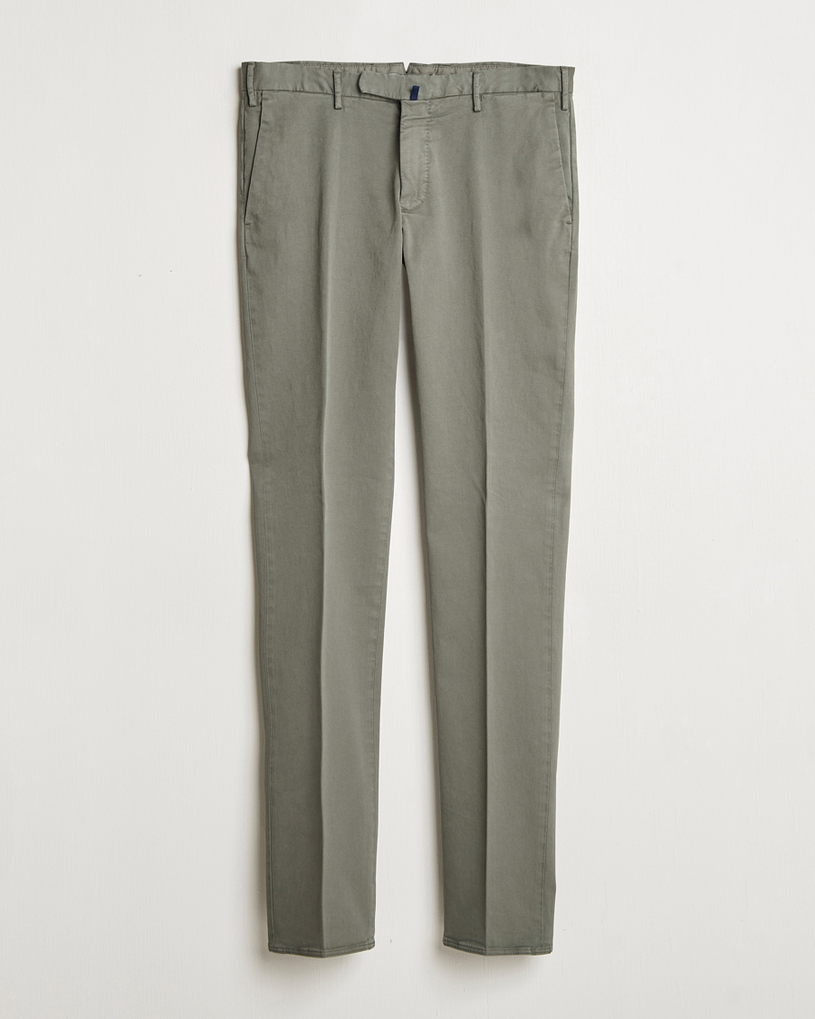 Herr | Byxor | Incotex | Slim Fit Cotton Stretch Chinos Dark Green