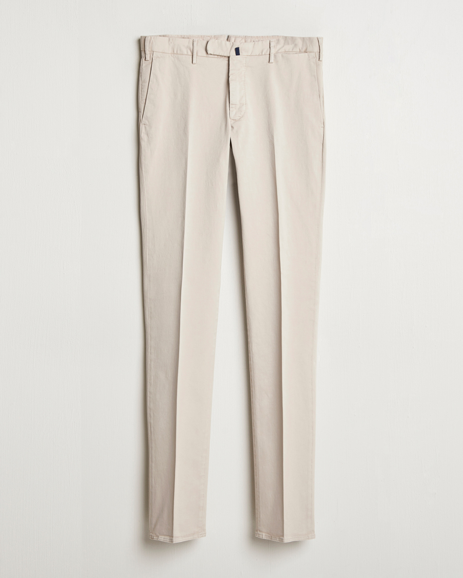 Herr | Byxor | Incotex | Slim Fit Cotton Stretch Chinos Light Beige