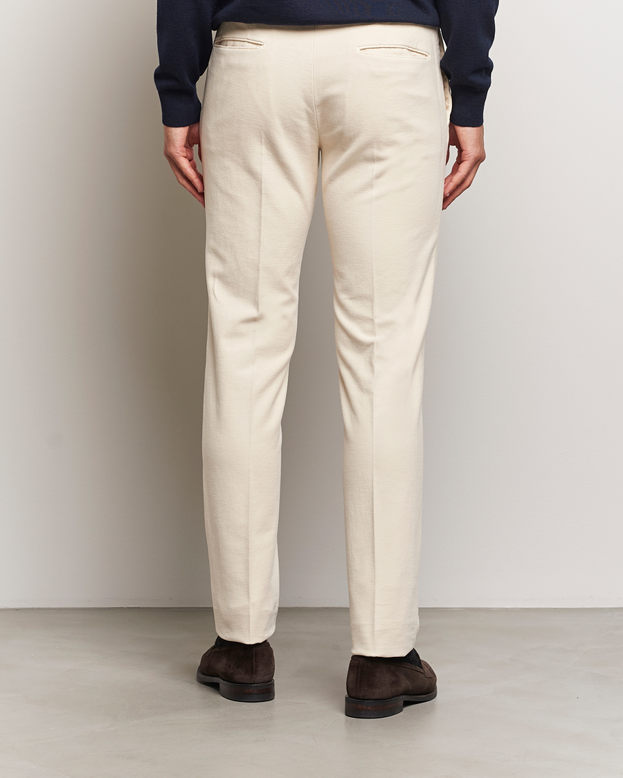 Herr | Byxor | Incotex | Slim Fit Luxury Moleskine Trousers Off White
