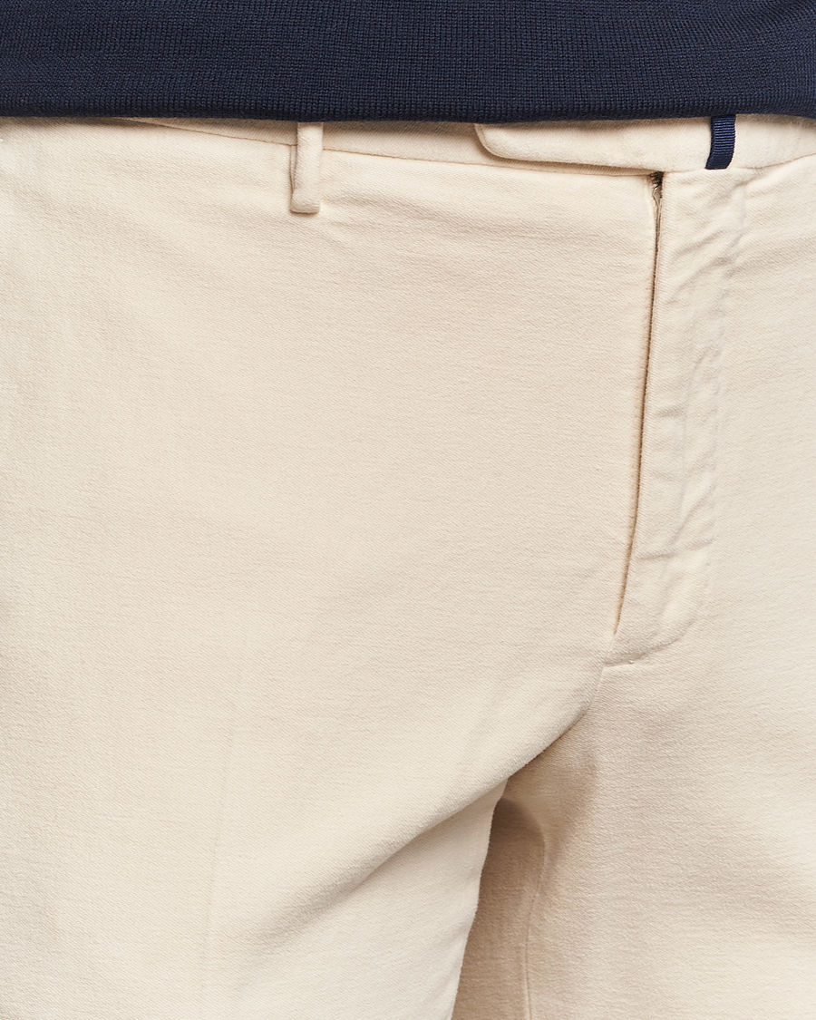 Herr | Byxor | Incotex | Slim Fit Luxury Moleskine Trousers Off White