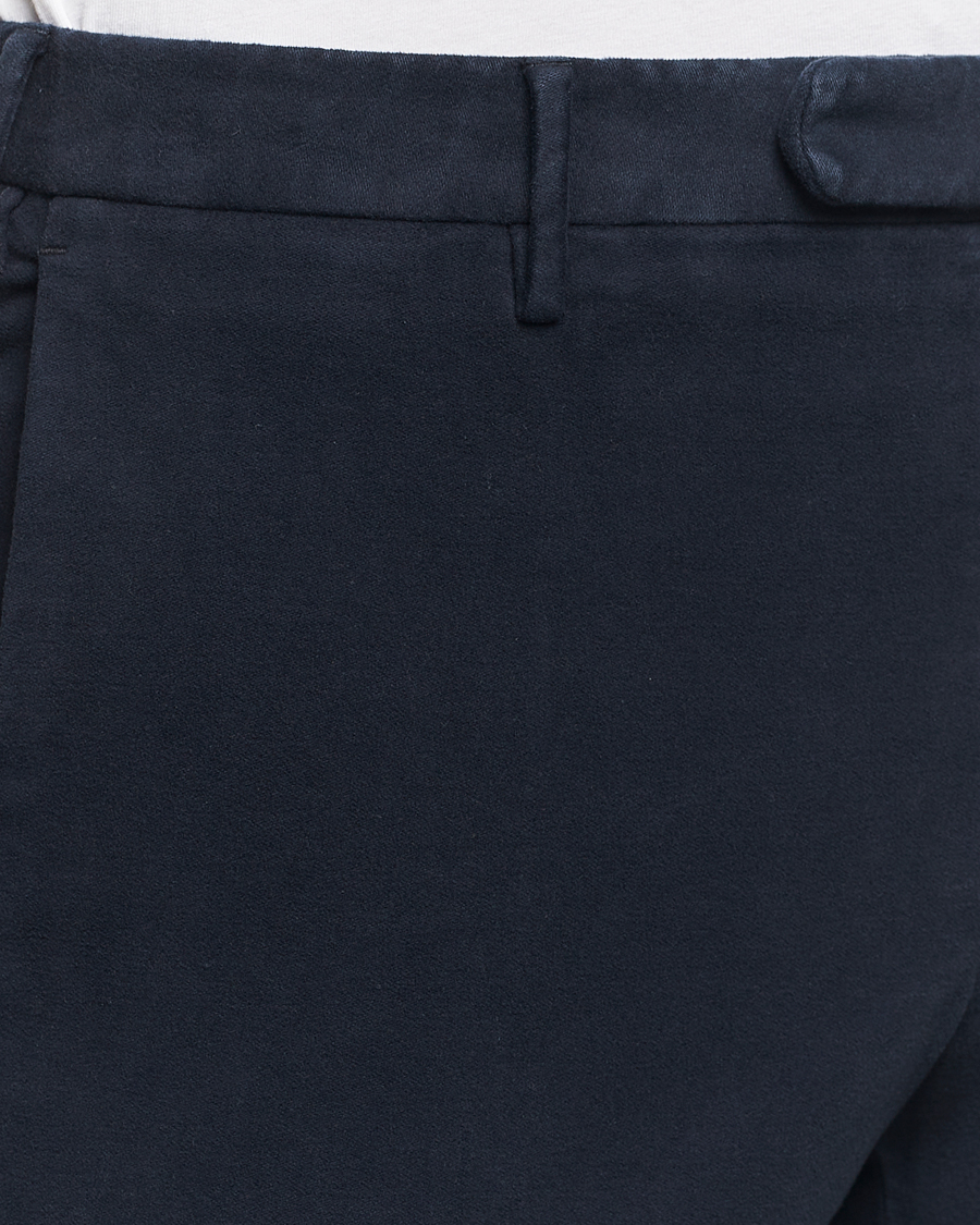 Herr | Byxor | Incotex | Slim Fit Luxury Moleskine Trousers Navy