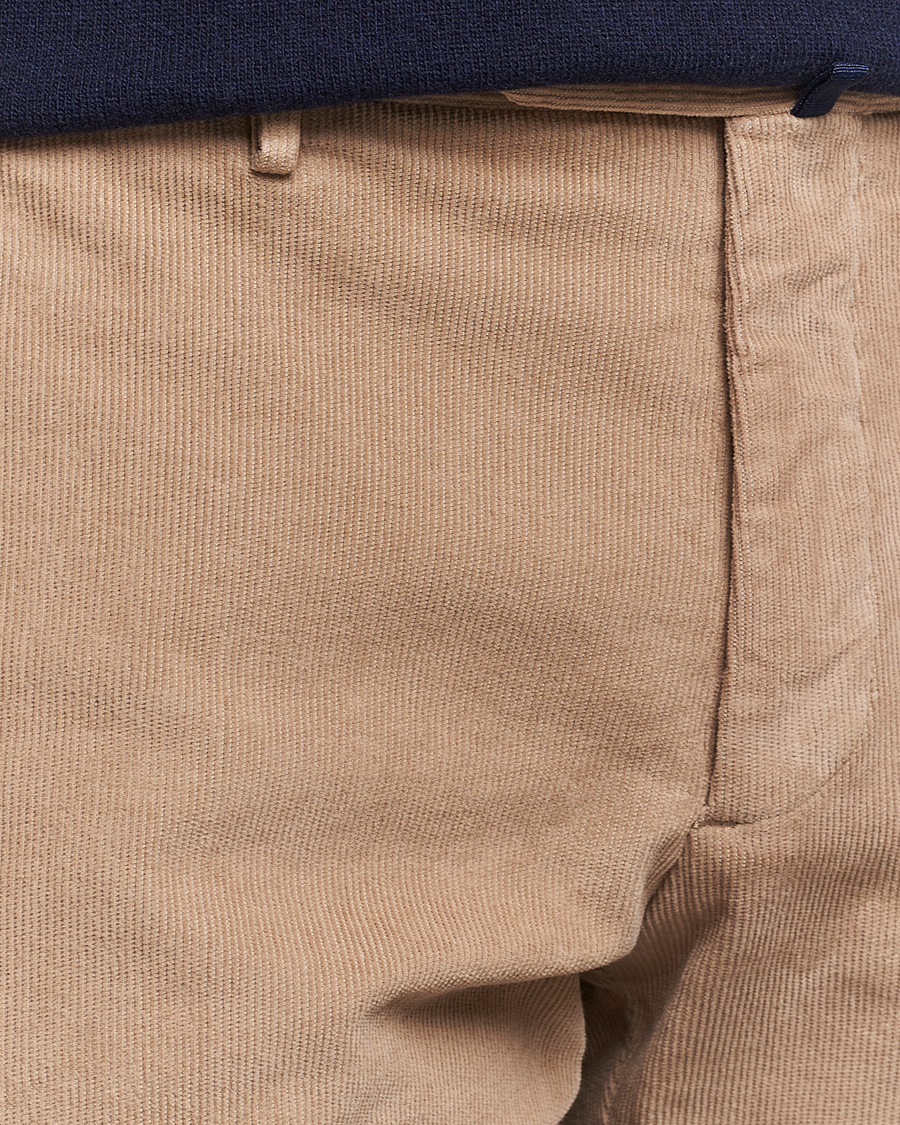 Herr | Byxor | Incotex | Slim Fit Baby Corduroy Trousers Beige