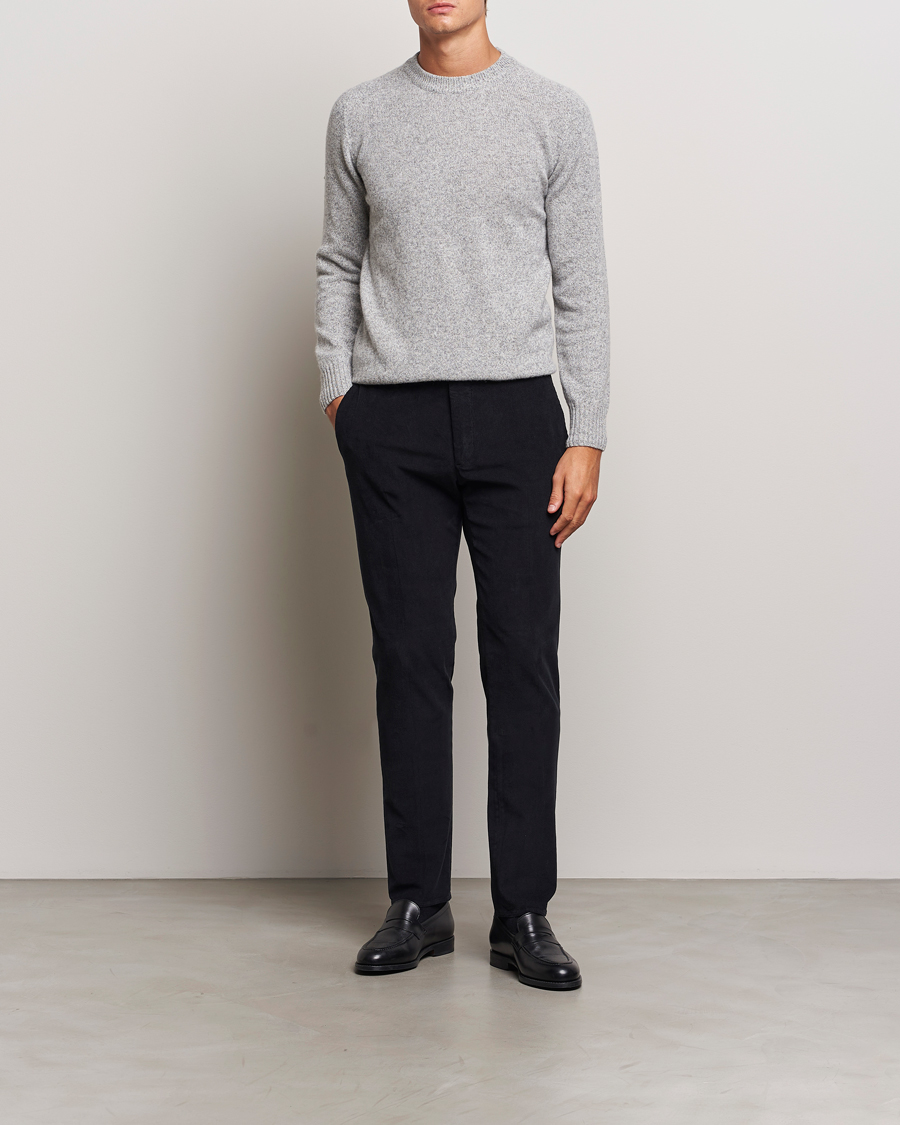 Herr | Byxor | Incotex | Slim Fit Baby Corduroy Trousers Navy