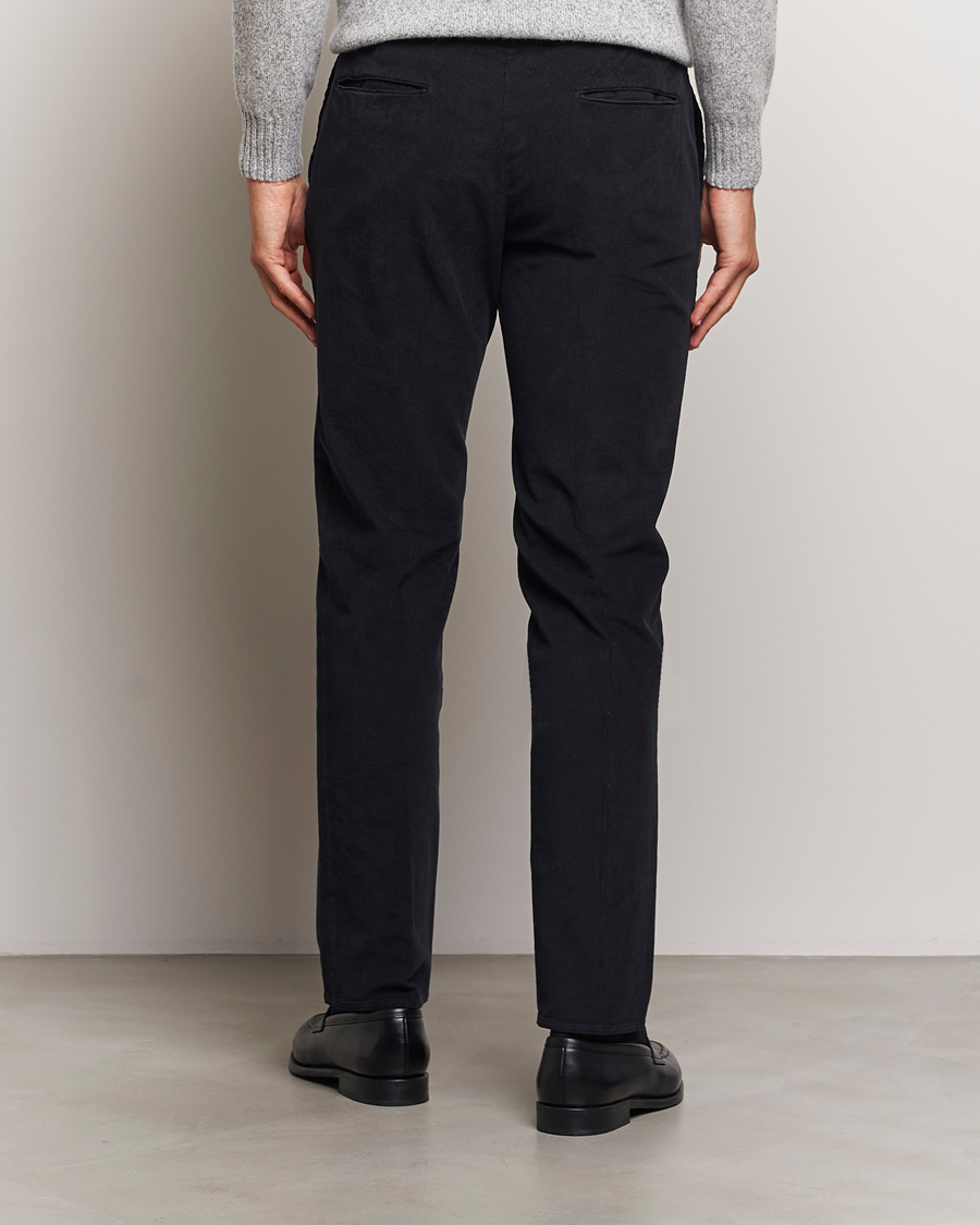 Herr | Byxor | Incotex | Slim Fit Baby Corduroy Trousers Navy