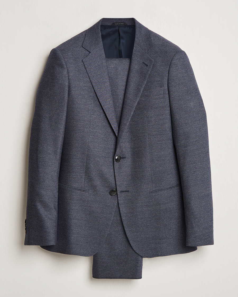 Herr | Kostymer | Giorgio Armani | Soho Wool/Cashmere Flannel Suit Navy Melange