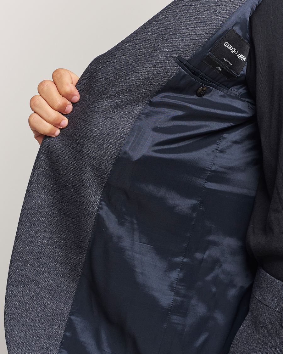 Herr | Kostymer | Giorgio Armani | Soho Wool/Cashmere Flannel Suit Navy Melange