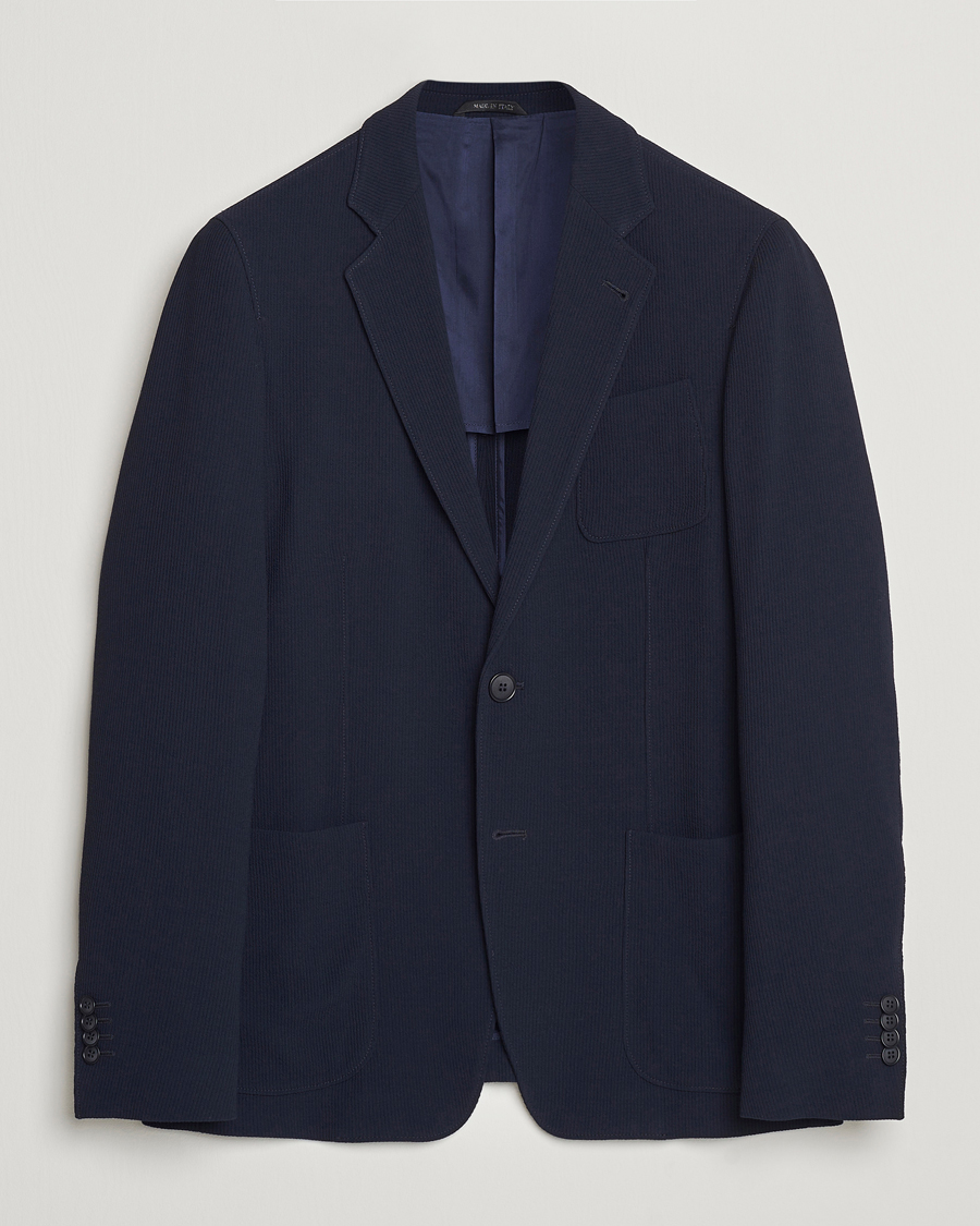 Herr | Kavajer | Giorgio Armani | Stretch Wool Blazer Navy