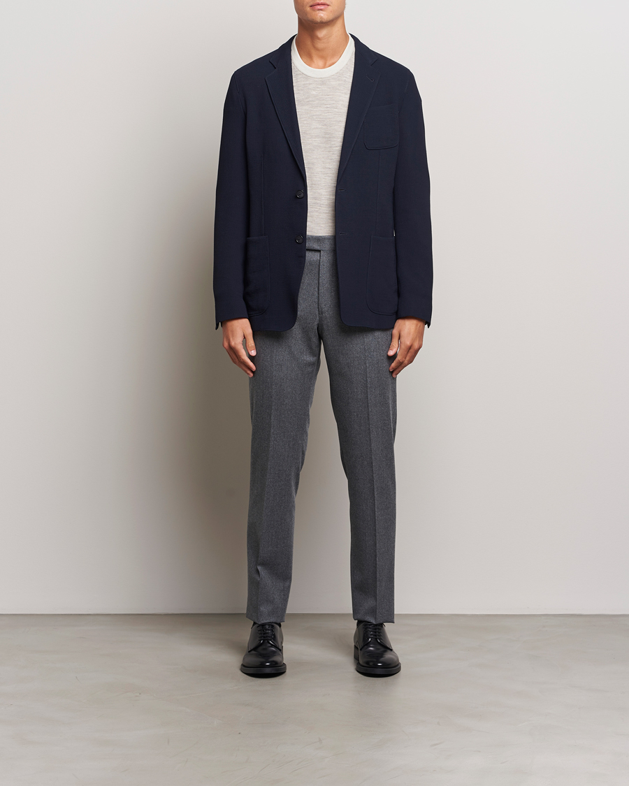Herr | Kavajer | Giorgio Armani | Stretch Wool Blazer Navy