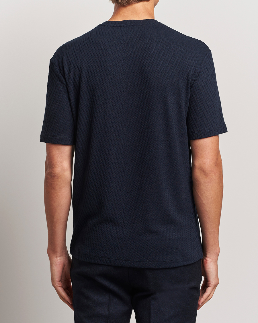 Herr | T-Shirts | Giorgio Armani | Viscose/Cashmere T-Shirt Midnight