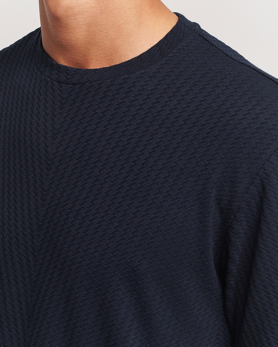 Herr | T-Shirts | Giorgio Armani | Viscose/Cashmere T-Shirt Midnight