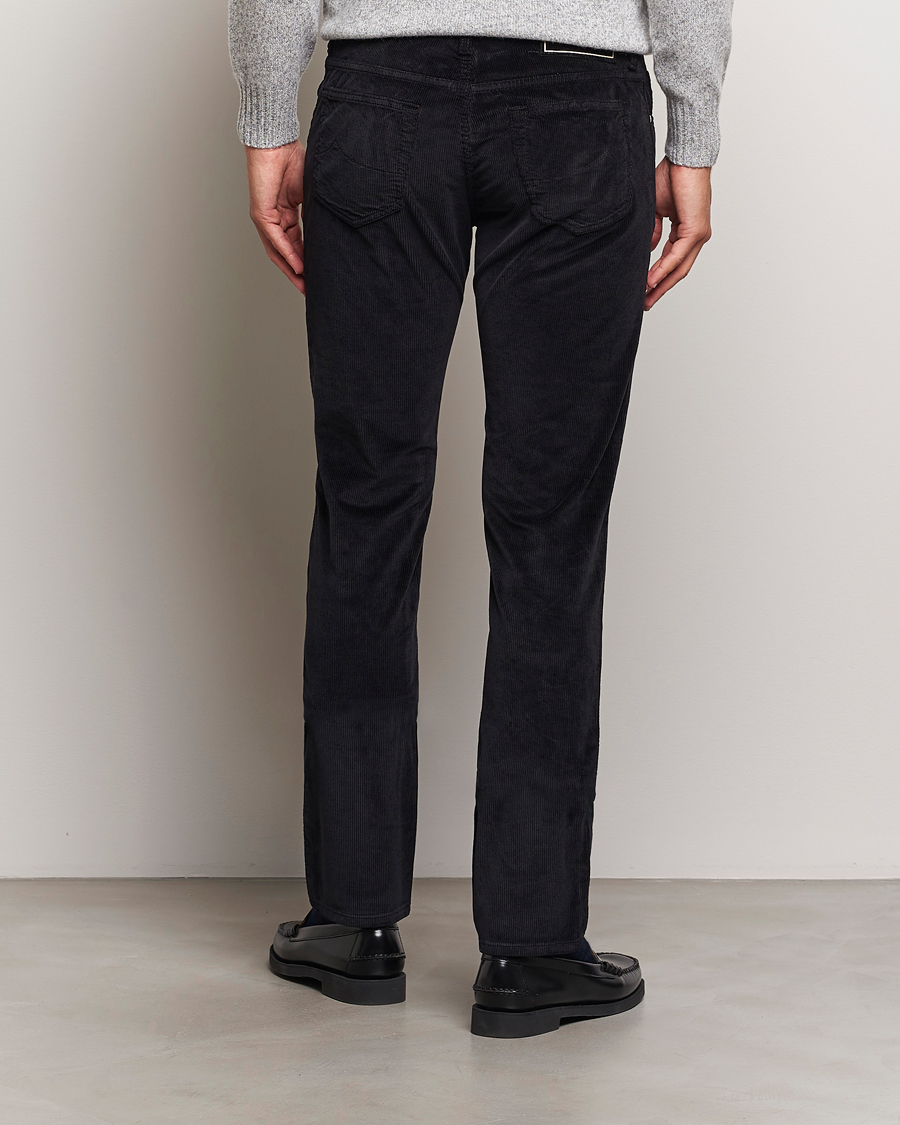 Herr | Byxor | Jacob Cohën | Bard 5-Pocket Medium Corduroy Trousers Black