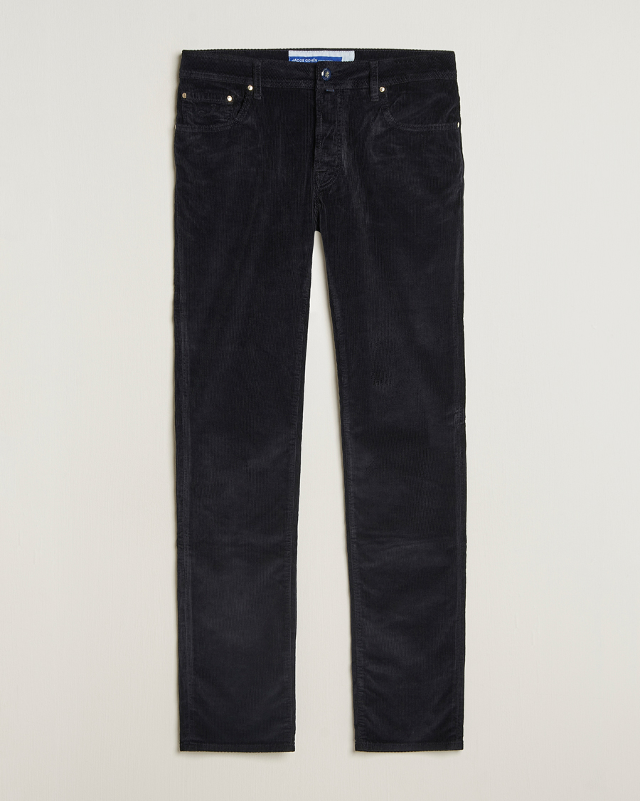 Herr | Byxor | Jacob Cohën | Bard 5-Pocket Medium Corduroy Trousers Navy
