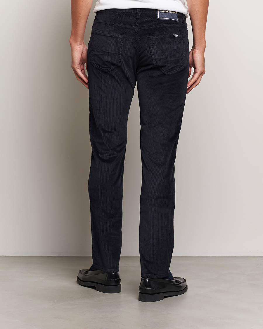 Herr | Byxor | Jacob Cohën | Bard 5-Pocket Medium Corduroy Trousers Navy