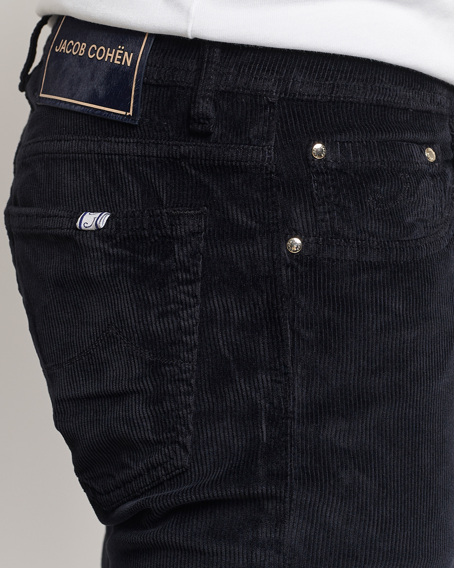 Herr | Byxor | Jacob Cohën | Bard 5-Pocket Medium Corduroy Trousers Navy