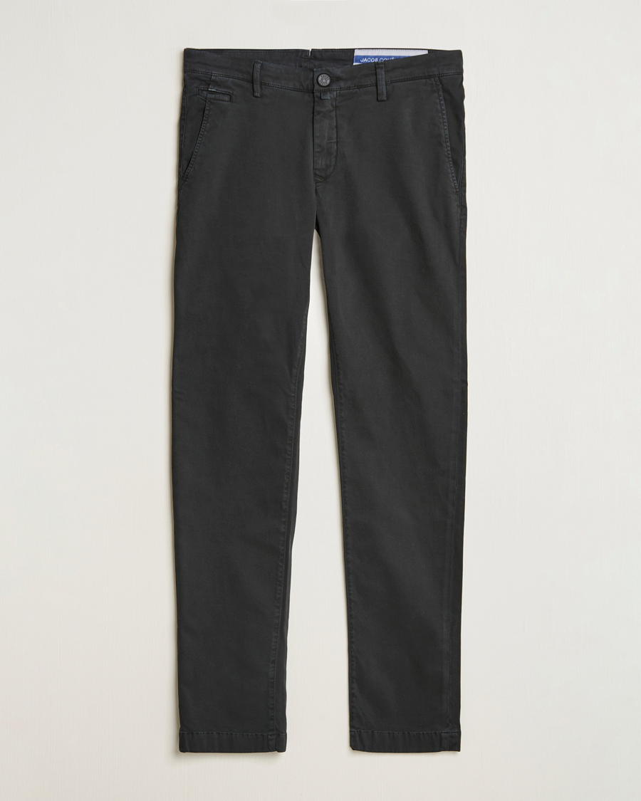 Herr | Byxor | Jacob Cohën | Bobby Cotton Chinos Black