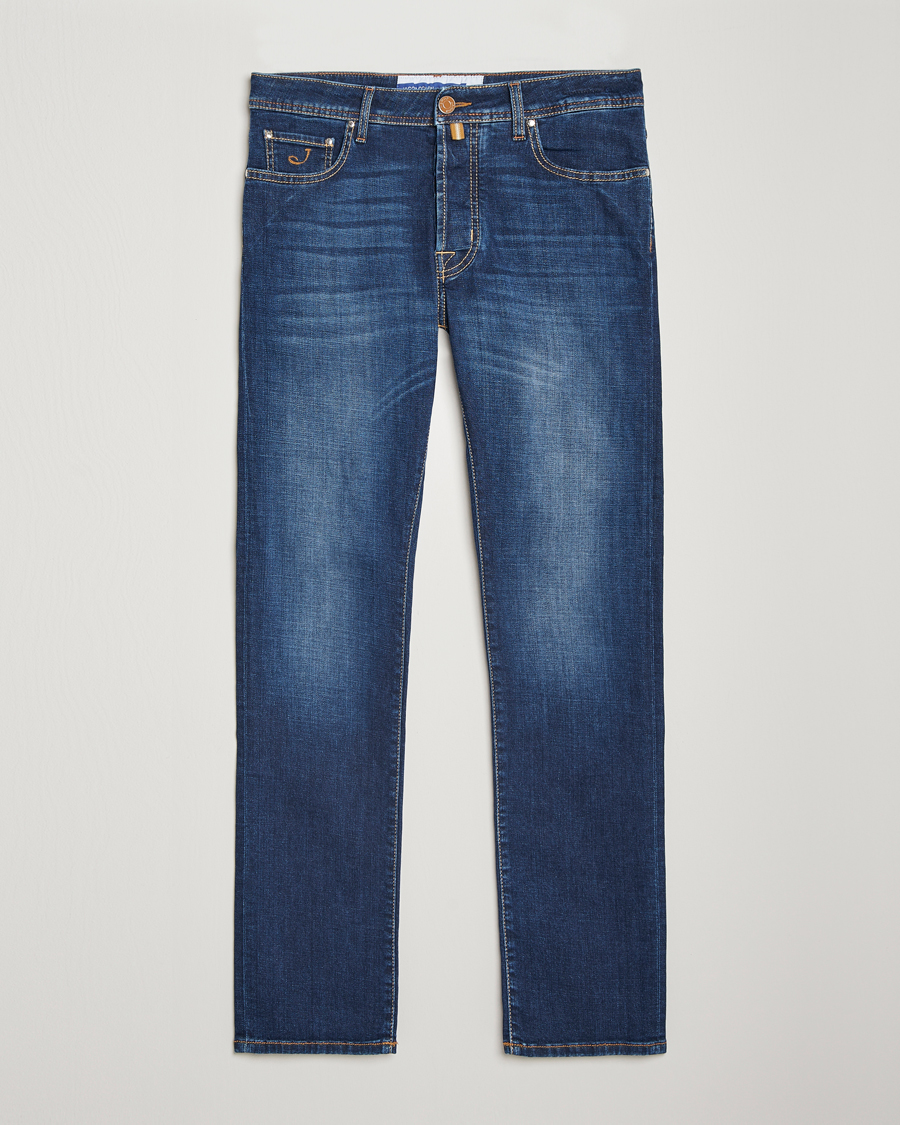 Herr | Jeans | Jacob Cohën | Bard Slim Fit Stretch Jeans Mid Blue
