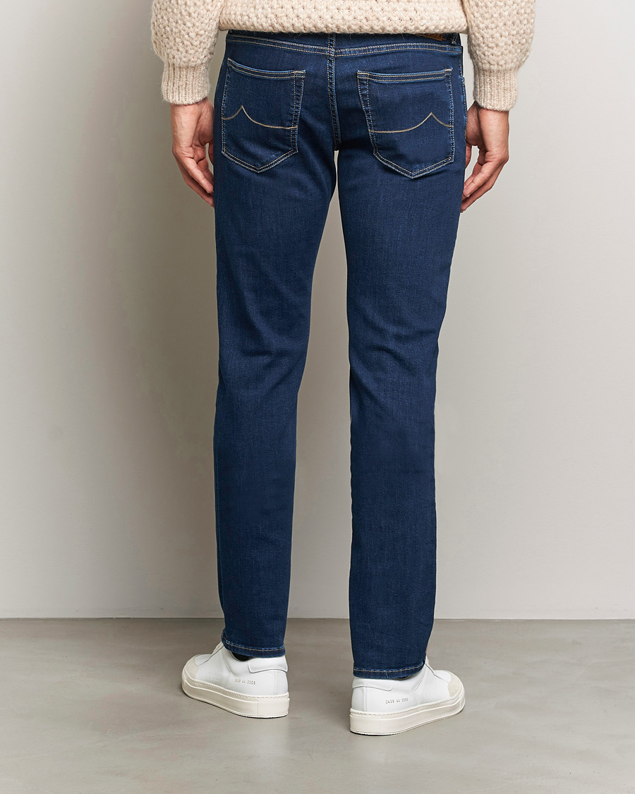 Herr | Jeans | Jacob Cohën | Nick Slim Fit Streatch Jeans Dark Blue