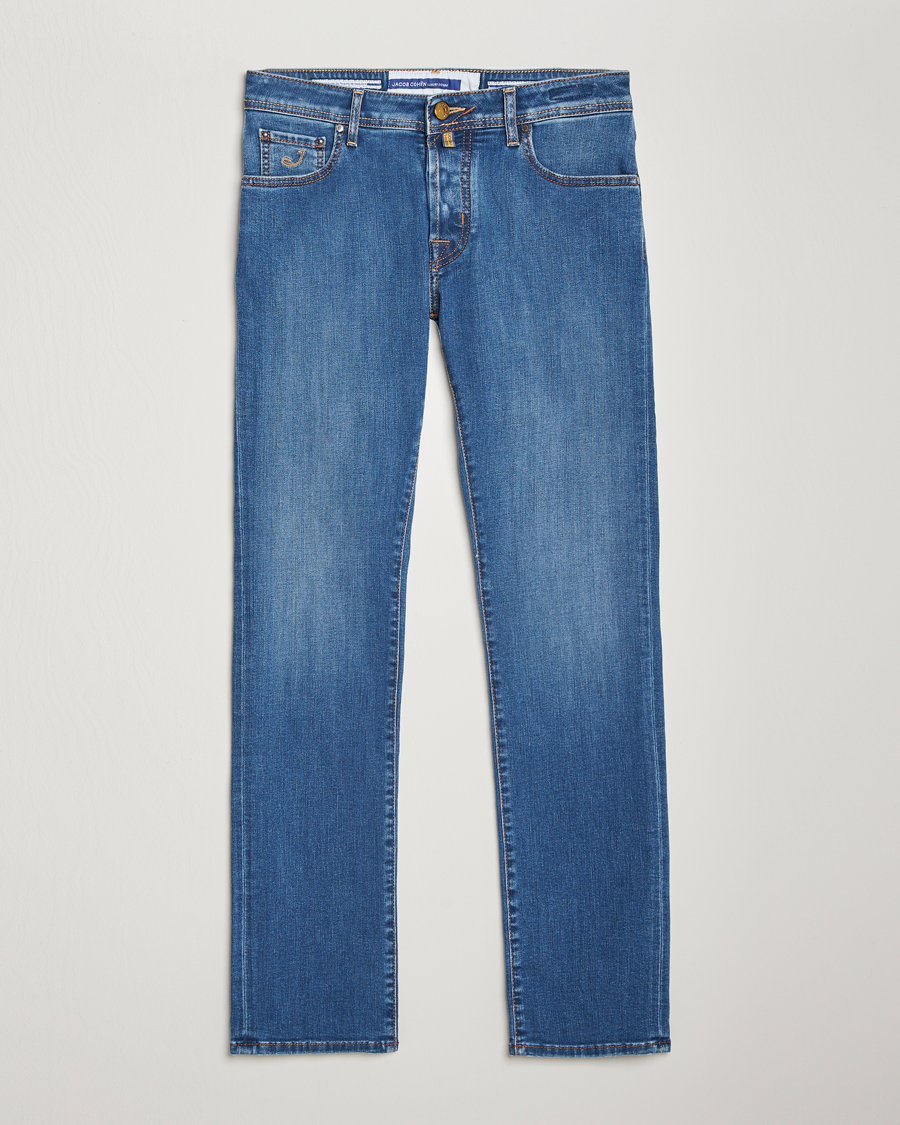 Herr | Jeans | Jacob Cohën | Nick Slim Fit Streatch Jeans Light Blue