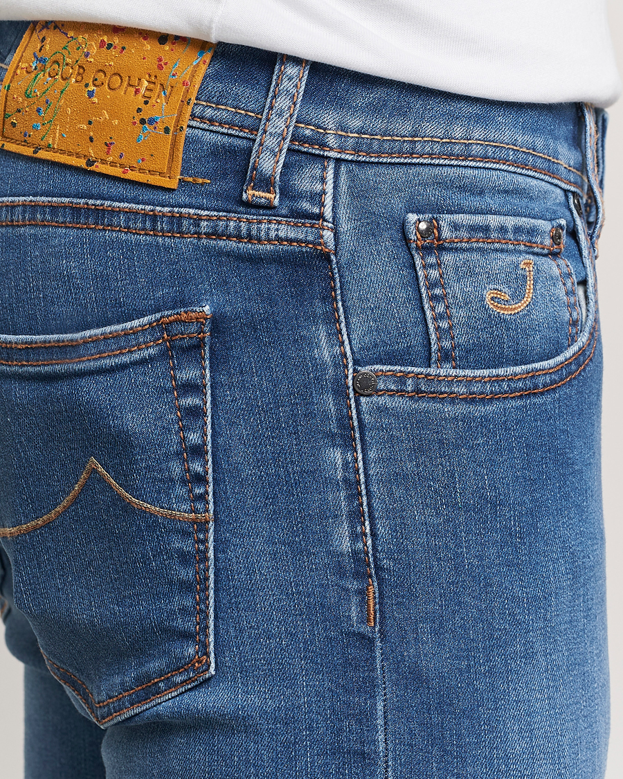 Herr | Jeans | Jacob Cohën | Nick Slim Fit Streatch Jeans Light Blue
