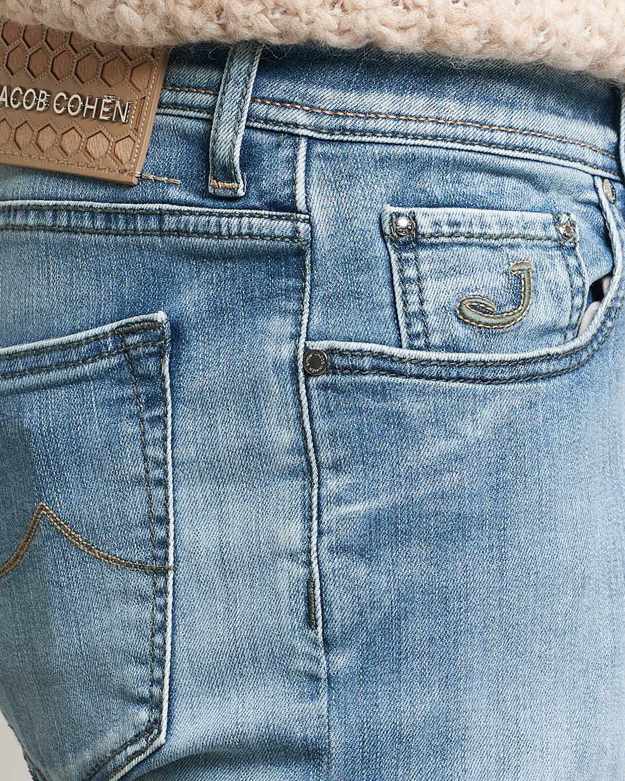 Herr | Jeans | Jacob Cohën | Bard Slim Fit Streatch Jeans Light Blue