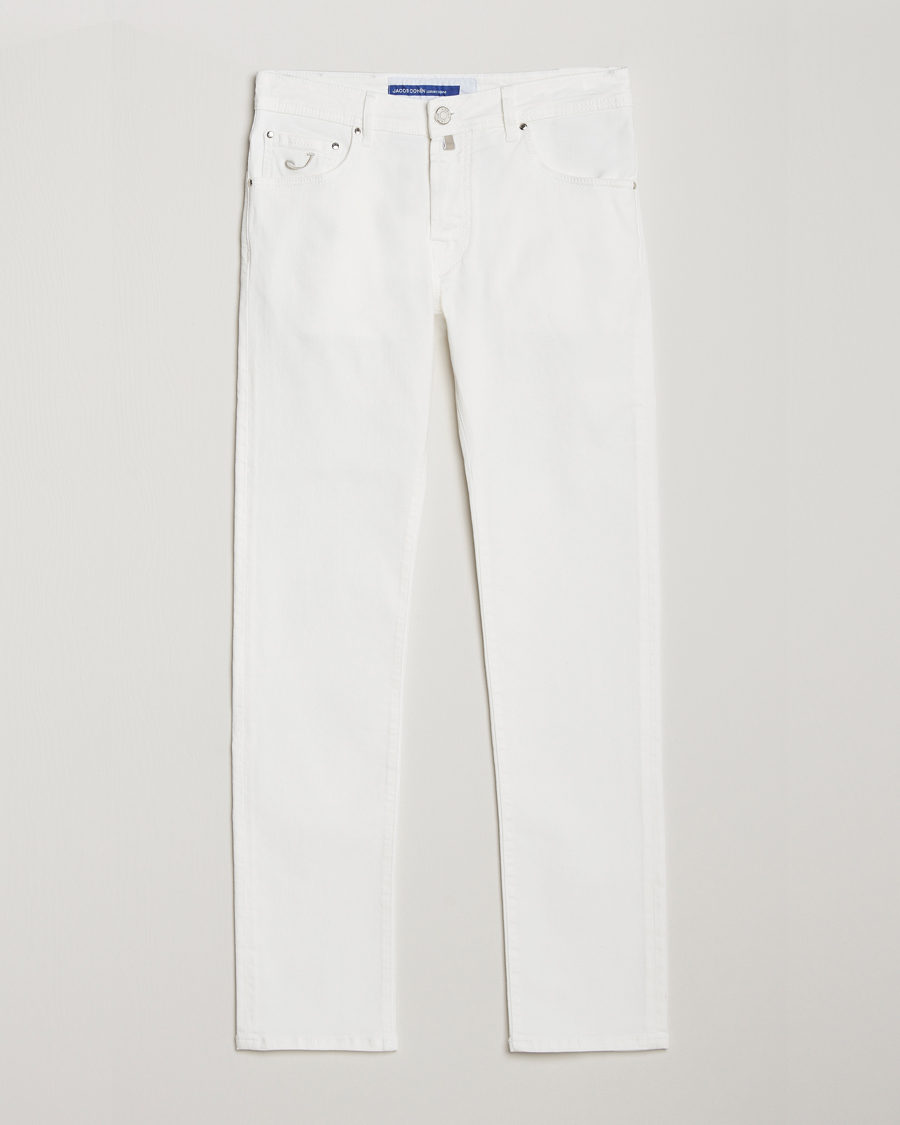 Herr | Jeans | Jacob Cohën | Nick Slim Fit Streatch Jeans White
