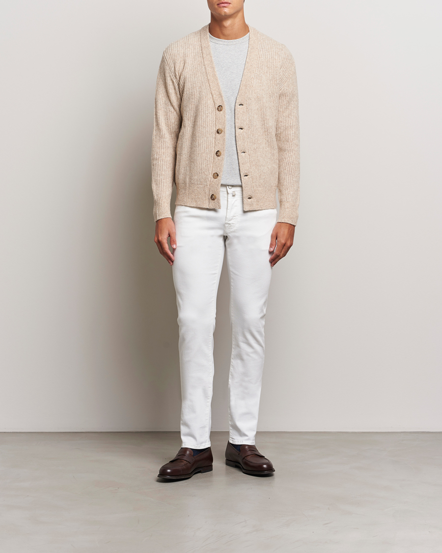 Herr | Jeans | Jacob Cohën | Nick Slim Fit Streatch Jeans White