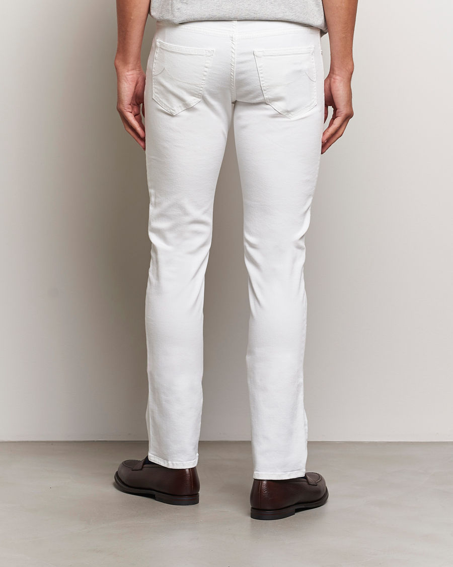 Herr | Jeans | Jacob Cohën | Nick Slim Fit Streatch Jeans White