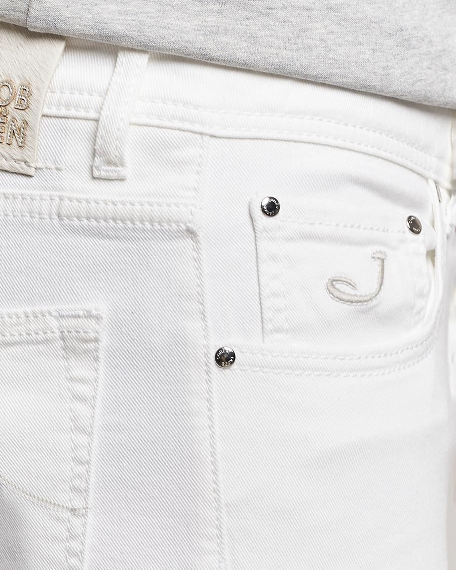 Herr | Jeans | Jacob Cohën | Nick Slim Fit Streatch Jeans White
