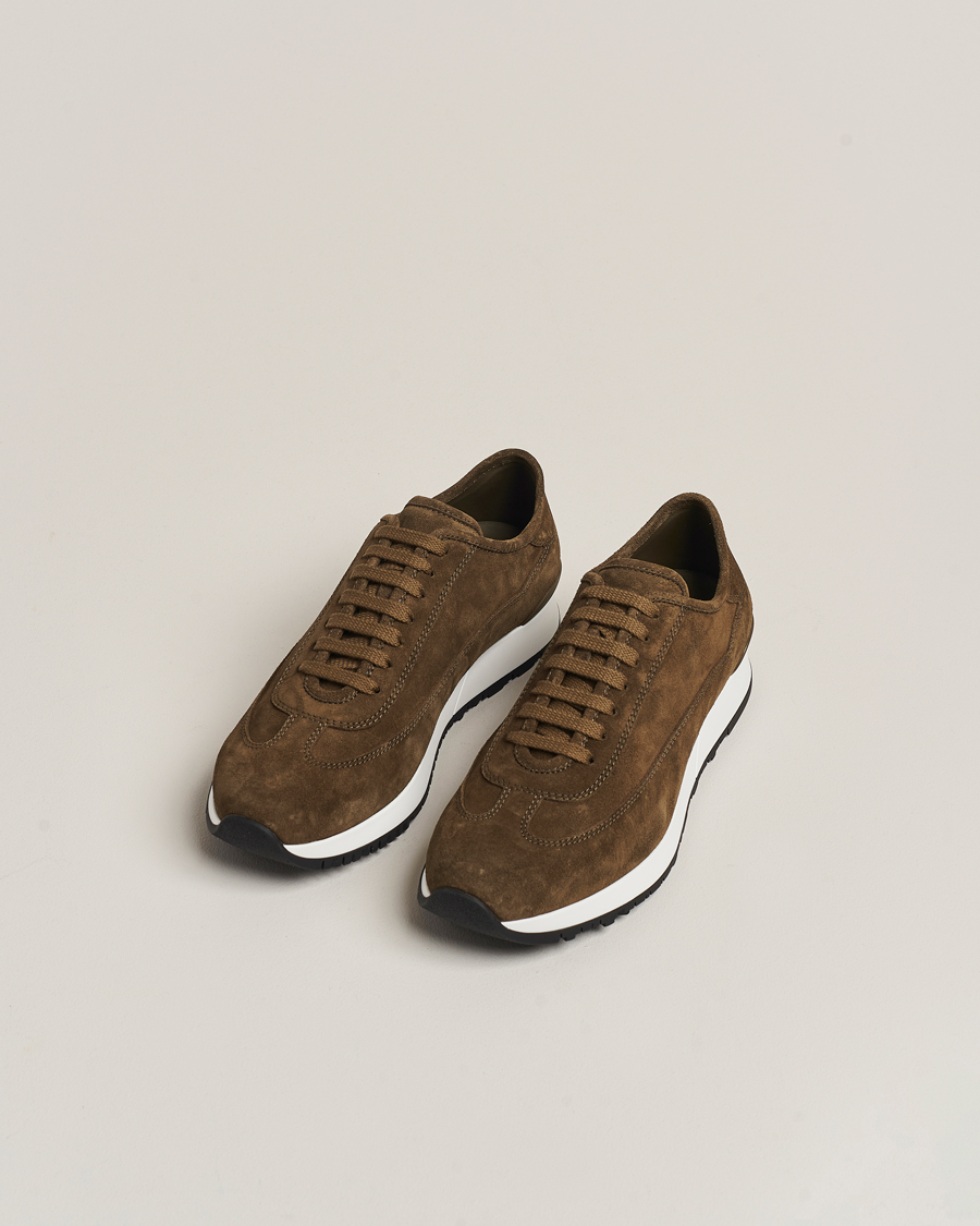 Herr | John Lobb Foundry Running Sneakers Olive Suede | John Lobb | Foundry Running Sneakers Olive Suede