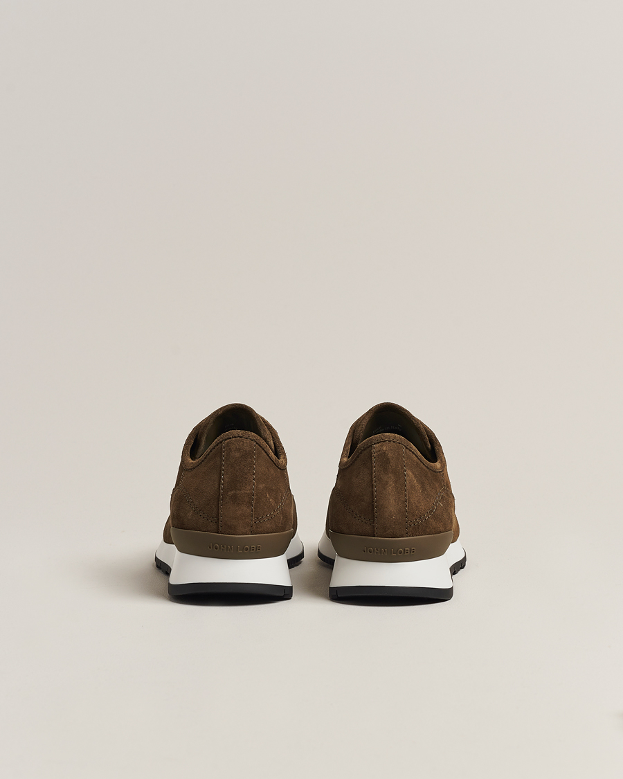 Herr | John Lobb Foundry Running Sneakers Olive Suede | John Lobb | Foundry Running Sneakers Olive Suede